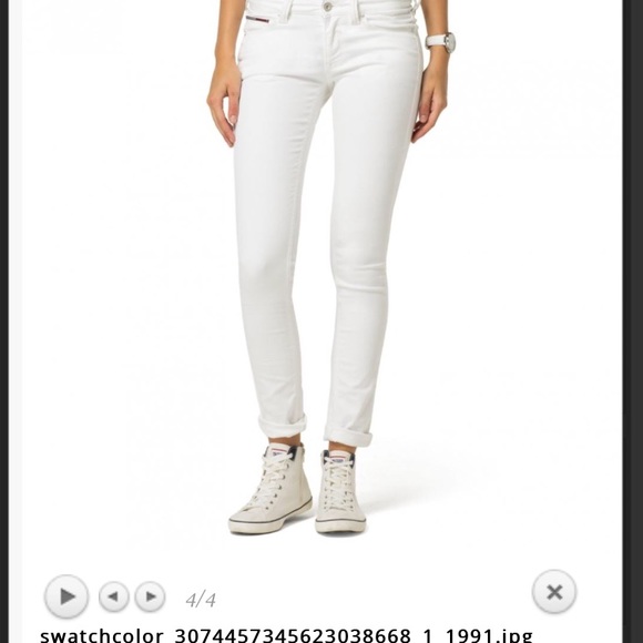 WOMENS TOMMY HILFIGER JEANS Size 6- White - Picture 3 of 4